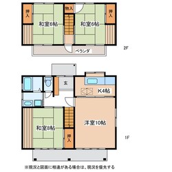 松本駅 バス20分  岡田東区下車：停歩3分 1-2階の物件間取画像